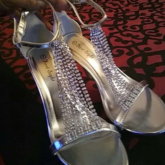 Shoes - Silver Rhinestone Shoes- Get Ready 4 Prom